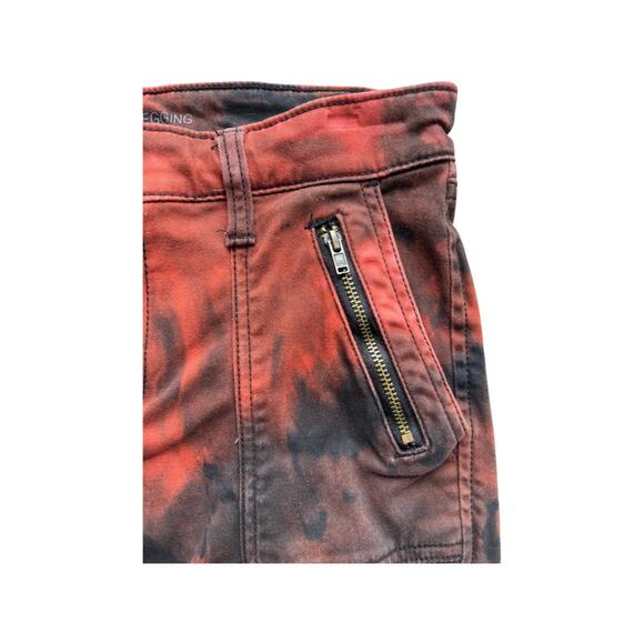 Gap Black Jeggings Bleach Dyed Cutoff Shorts Size 2 - Picture 2 of 4